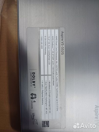 Ноутбук acer aspire v5