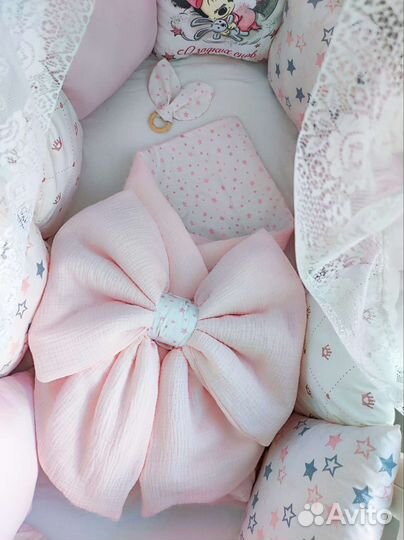 Конверт на выписку муслиновый, бортики новые