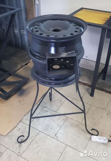 Печь под казан из дисков
