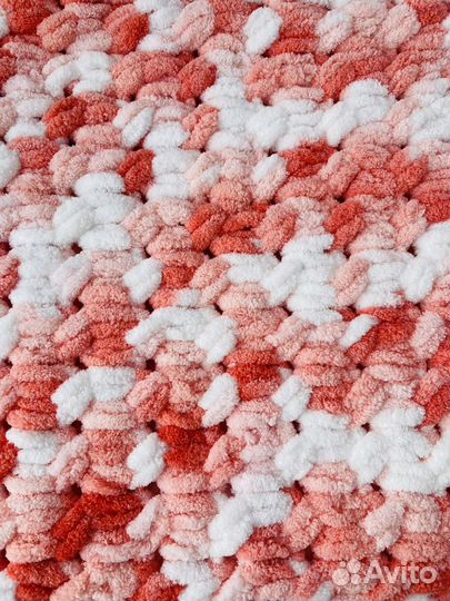 Плюшевый плед «Персик»