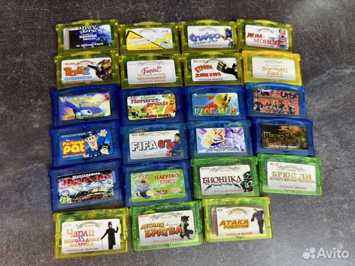 Картриджи неоригинальные GBA без коробки