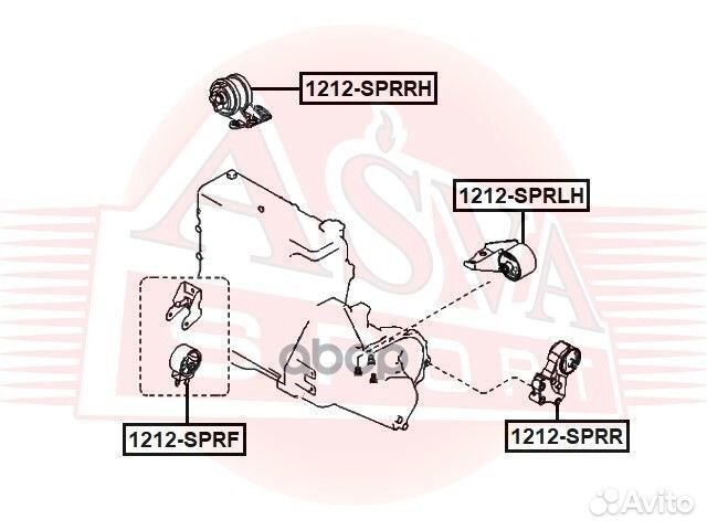 Подушка двигателя 1212sprf asva