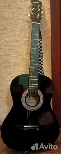 Акустическая фолк гитара terris+чехол+ремень