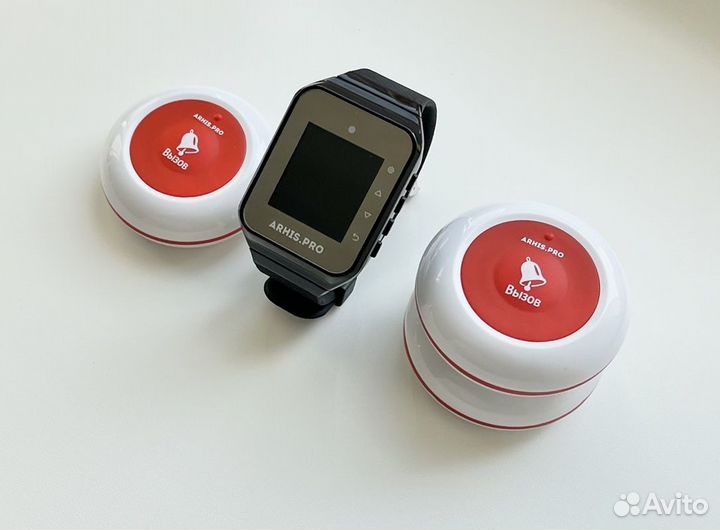 Кнопка вызова персонала, официанта и пейджер часы