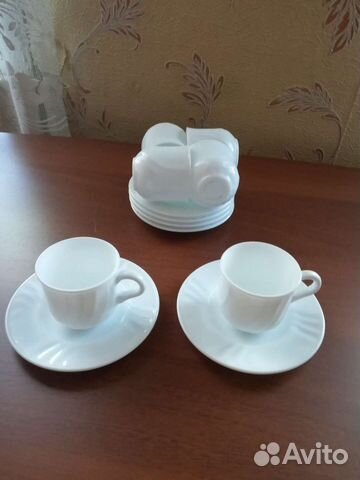 Чашка с блюдцем кофейная, Испания, 6 шт