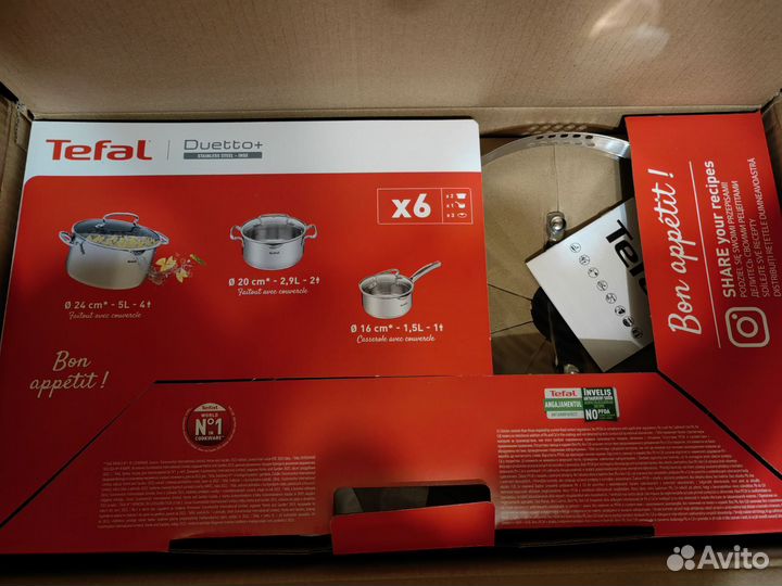 Набор посуды Tefal Duetto 6 предметов