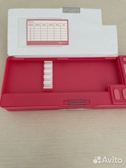 Пенал школьный розовый