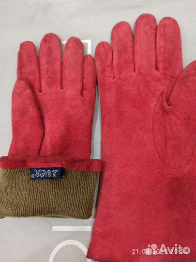Перчатки женские из натуральной замши