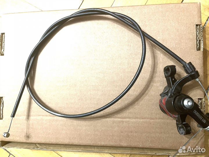 Тормоз дисковый механический с тросом и рубашкой