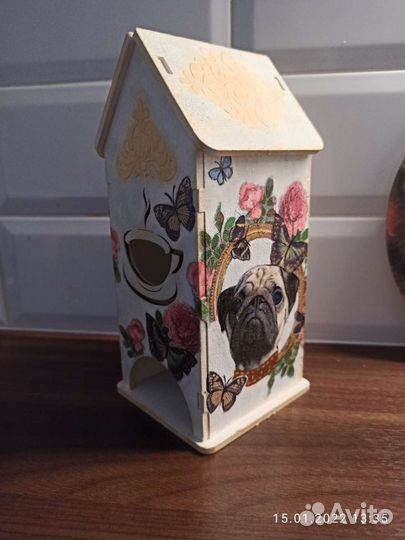 Коробка, чайный домик мопс