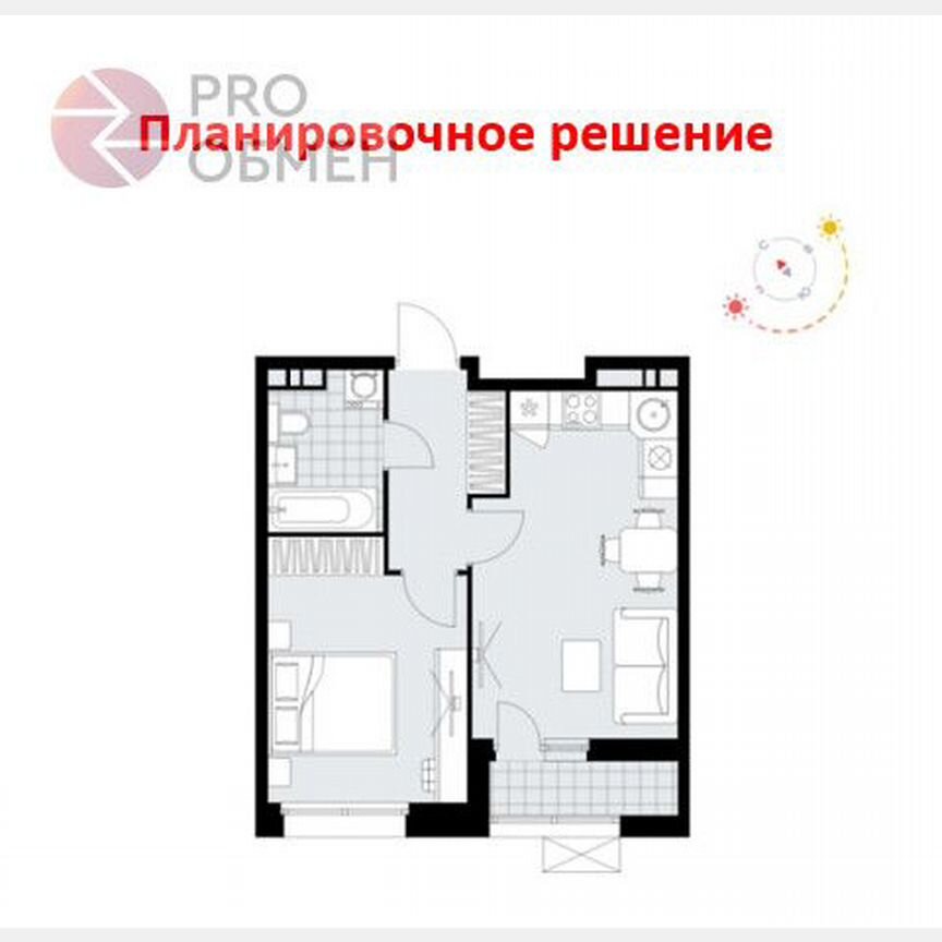 2-к. квартира, 39,1 м², 6/7 эт.
