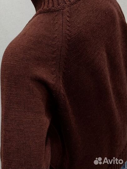 Свитер из мериноса махагон