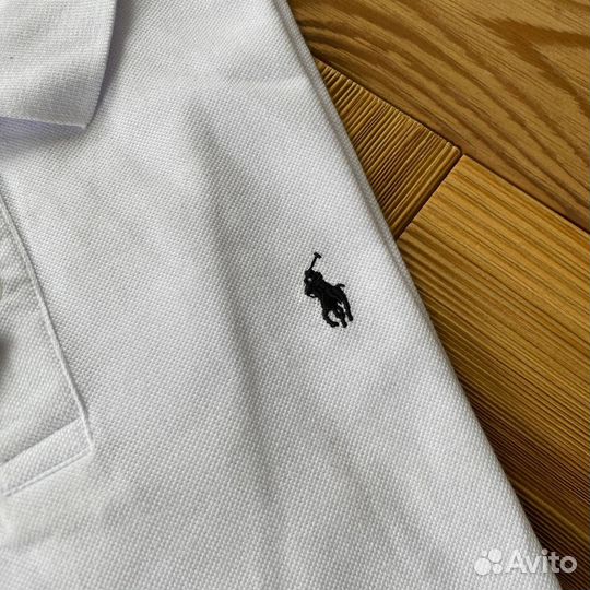 Поло Polo ralph lauren белое XXL