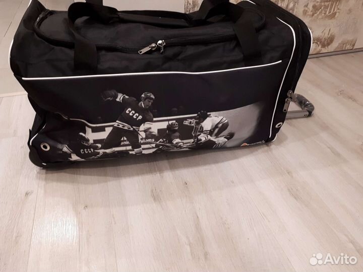 Хоккейный баул 34 черно-белая сублимация