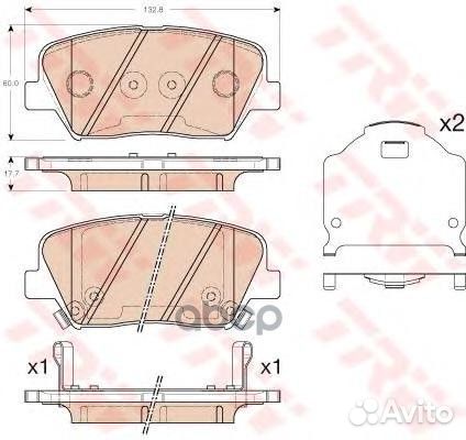 Колодки тормозные hyundai i30/elantra 11/ceed