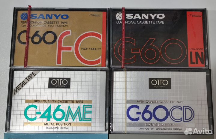 Аудиокассеты Sanyo 46/60/74/100 Редкие
