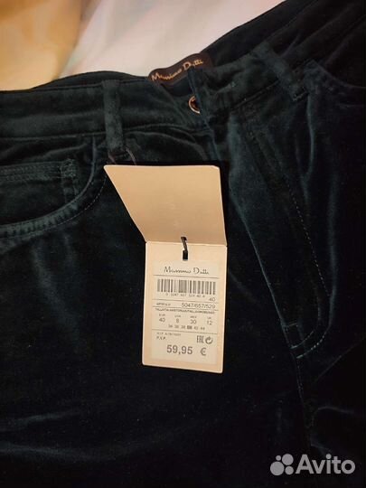 Брюки новые Massimo dutti бархатные EU 40
