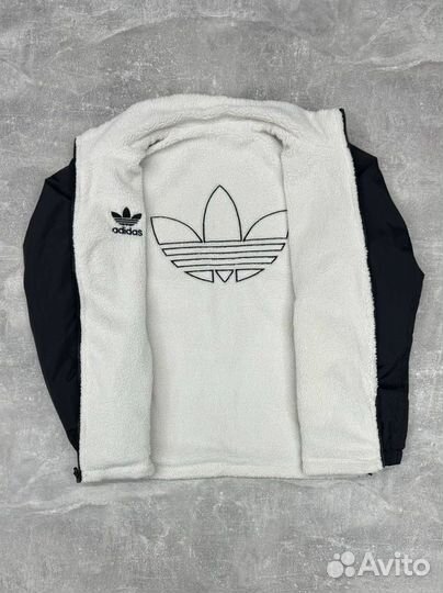 Куртка adidas двухсторонняя барашка