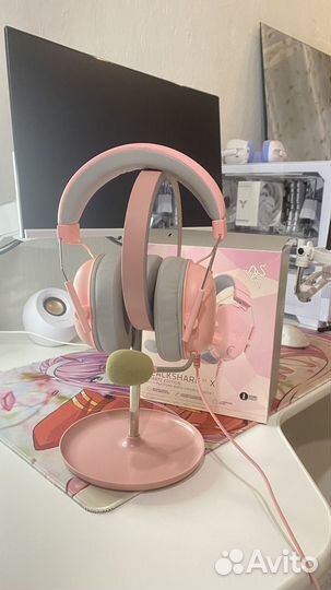Наушники Razer blackshark v2 x розовые