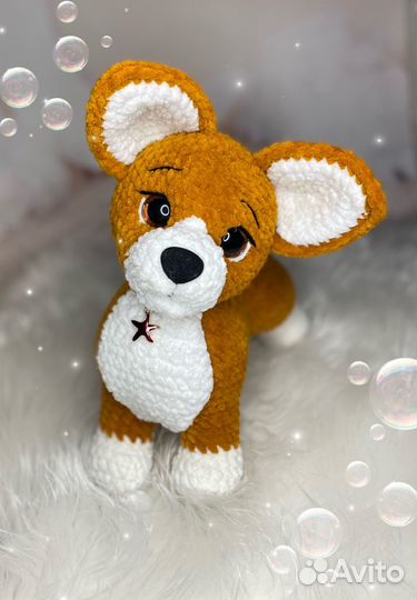 Коржик. Корги. Плюшевая собака.ручная работа