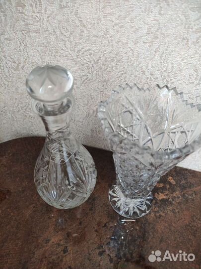 Ваза, графин хрусталь