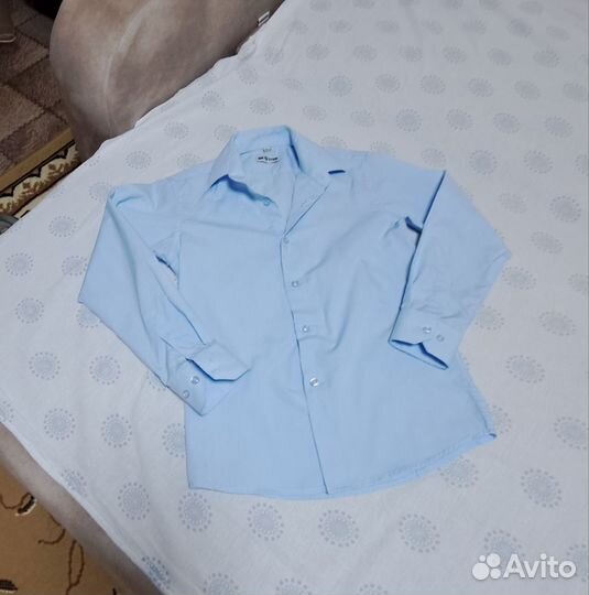 Рубашка голубая на 1 сентября