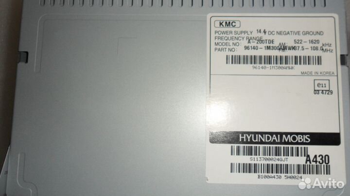 Штатная магнитола на киа Церато