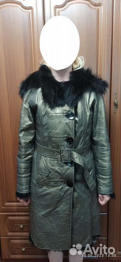 Куртка кожаная женская 46