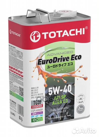 E6704 / eurodrive ECO SAE 5W40 4л totachi
