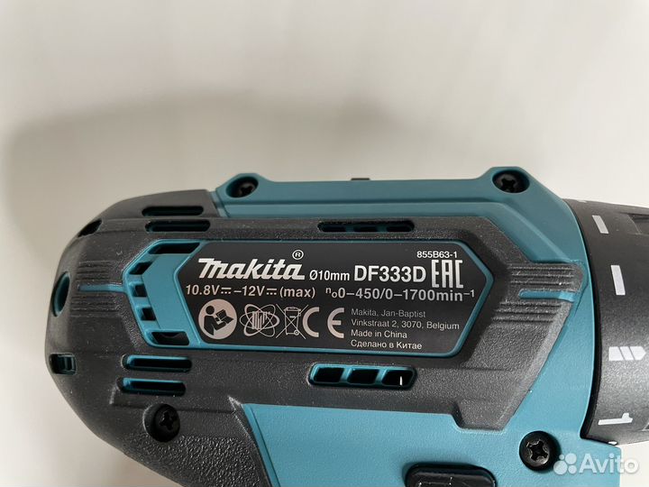 Аккумуляторная дрель-шуруповерт Makita DF333dwye4