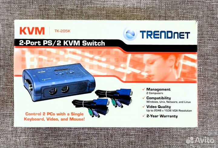 KVM-переключатель Trendnet TK-205K