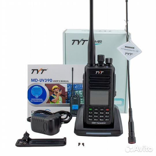 Рация TYT MD-UV390 DMR AES256 type-C 10W с акб 320