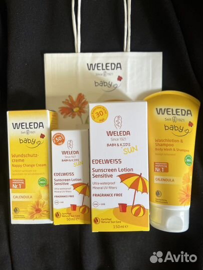 Weleda детский набор спф 50,30 крем под подгузник