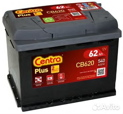 62Ah CB620 Аккумулятор Centra Plus