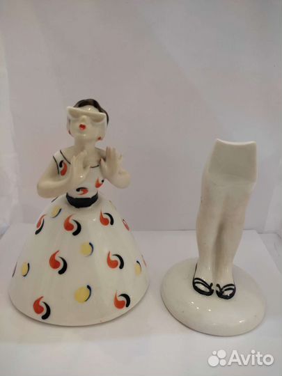Статуэтка фарфор лфз сплетница модница
