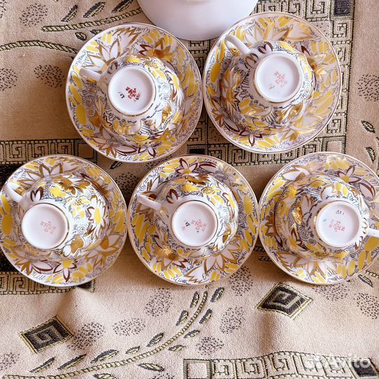 Чайная пара Золотые ромашки лфз СССР