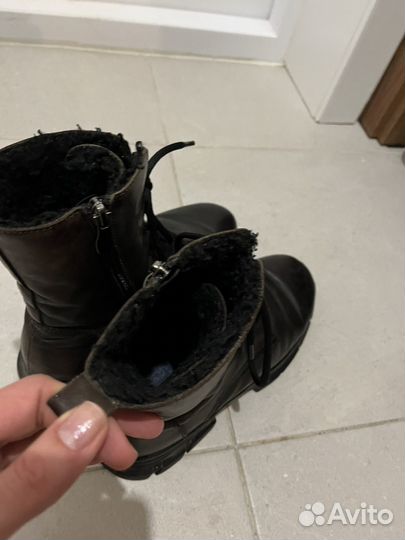 Кожаные ботинки женские