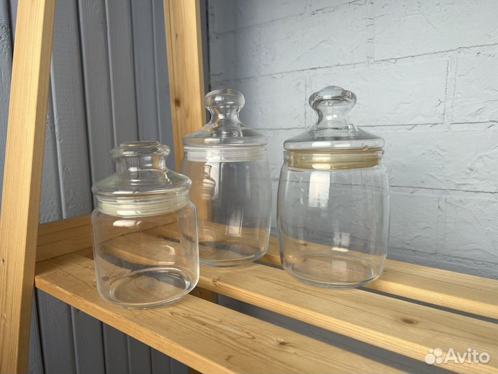 Банки для хранения для сыпучих продуктов стекло