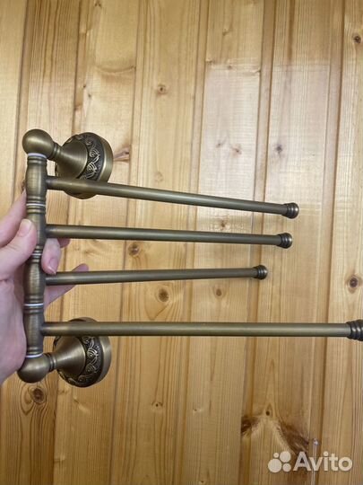 Держатель для полотенец новый бронзовый в упаковке