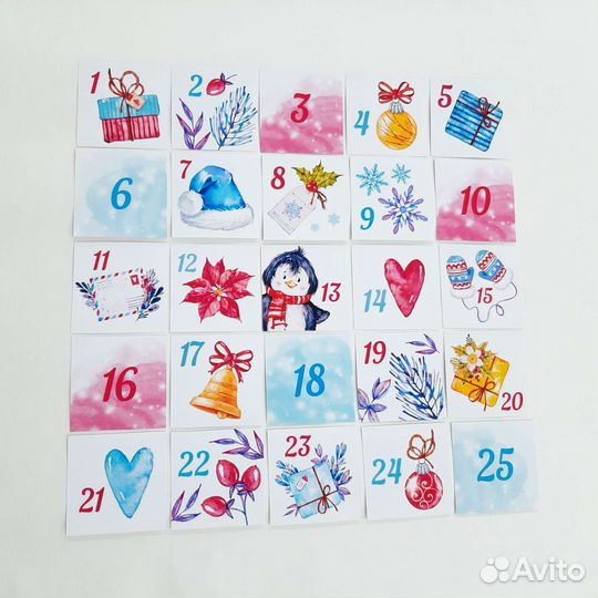 Наклейки для Адвент календаря