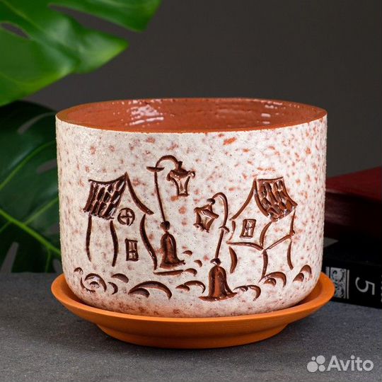 2 шт. Горшок цветочный 'Атлант' фонари 1,5 л