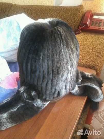 Шапка вязаная из кролика