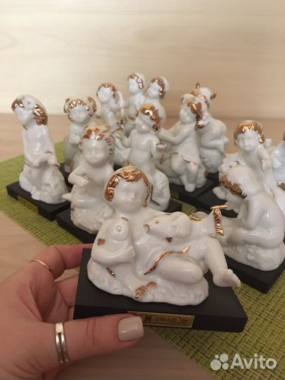 Коллекция 12 знаков Зодиака фарфор с позолотой