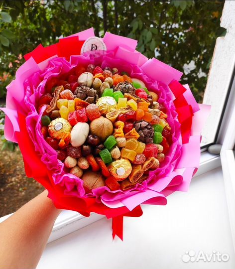 Букет из орехов и сухофруктов. Съедобный букет