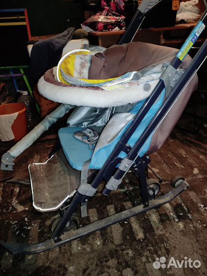 Детские санки коляска