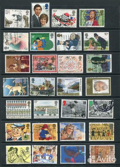 Марки Великобритании лот №6 (в лоте 4 листа)