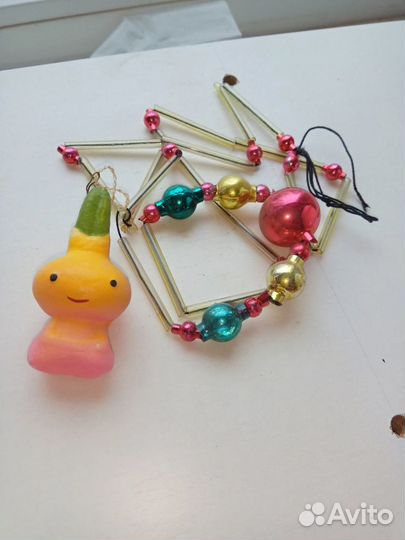 Елочные стеклянные игрушки СССР Винтаж 1960г