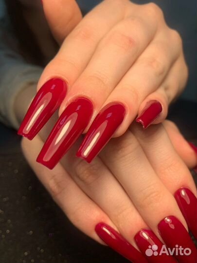 Маникюр с покрытием гель-лак и наращивание