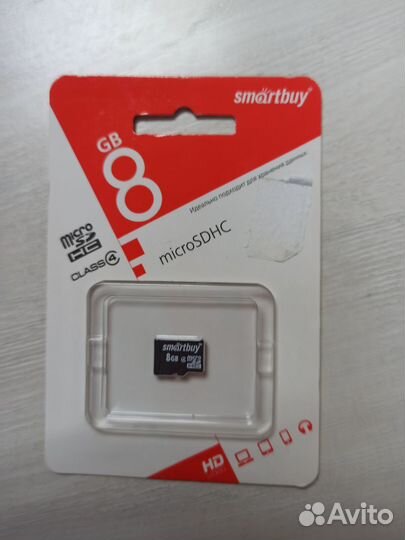 Карта памяти microSD 8Gb SmartBuy class 4
