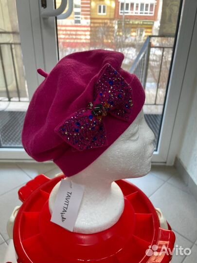 Берет для девочки tavitta р. 56 новый из кашемира